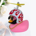 Car Duck With Helmet Broken Wind Pendant Small Yellow Duck Road Bike Motor Helmet Riding Cycling Accessories Without Lights