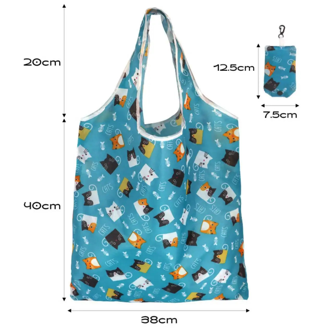Reusable Foldable Shopping Bag – Eco-Friendly Nylon Grocery Tote | Lightweight, Durable & Washable Travel Bag