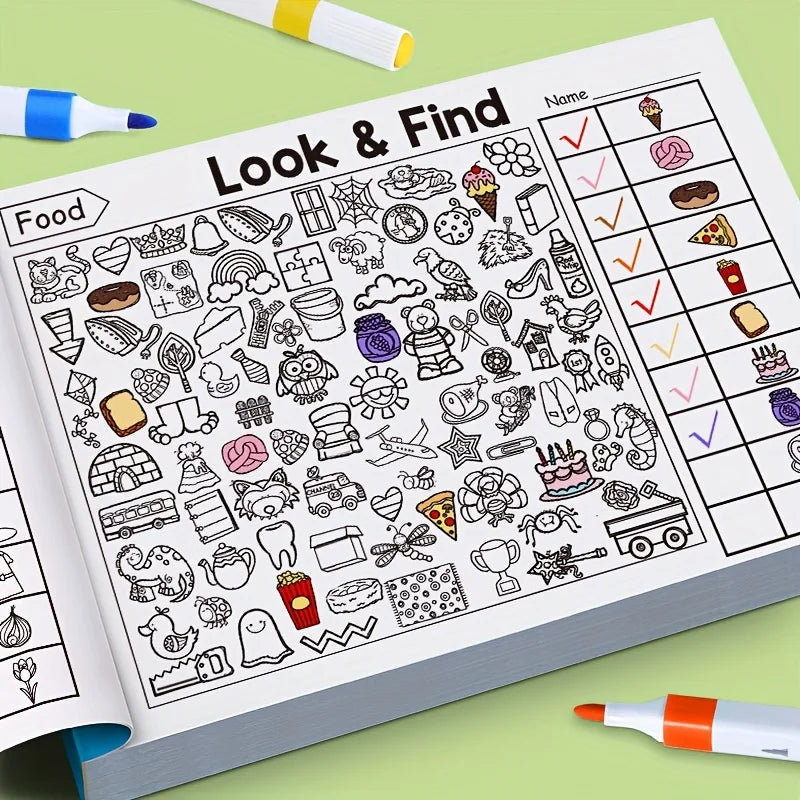 Kids’ Hidden Object Coloring Book – 100+ Search & Coloring Activities