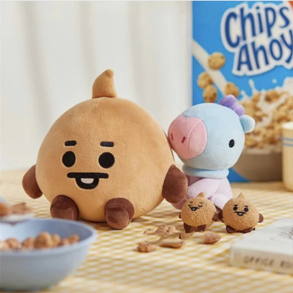 B-T-21 Plush Toy Set – Cute Cartoon Animal Keychain & Backpack Pendant, Soft Stress Relief Toy & Friend Gift