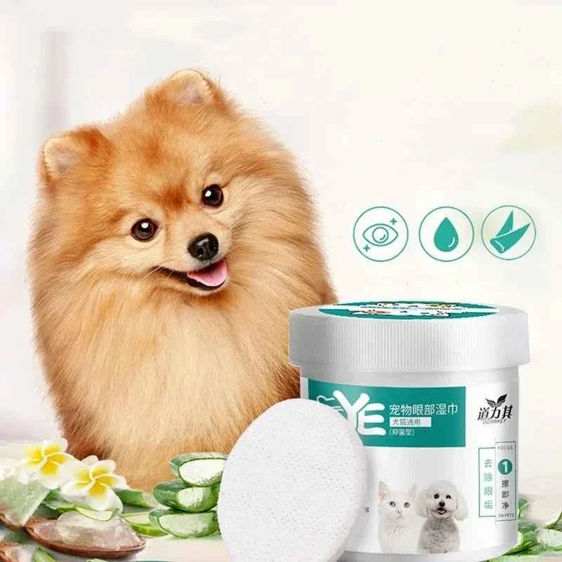 Gentle Pet Eye Wipes for Tear Stains 130 Pcs