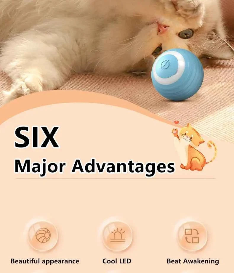 Smart Cat Toy Ball: Auto-Rolling for Active Play