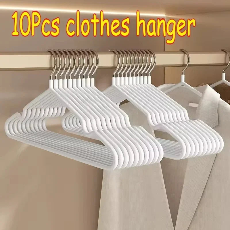 10PCS Metal Traceless Non-Slip Clothes Hangers – Strong Space Saver Rack