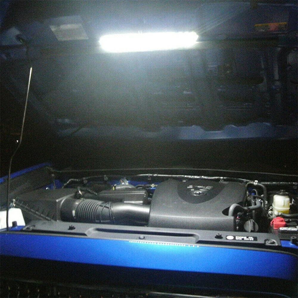 Universal Under Hood Engine Repair White LED Light Bar with Auto On/Off Switch Control Car SUV Pickup Offroad Repair Work Light