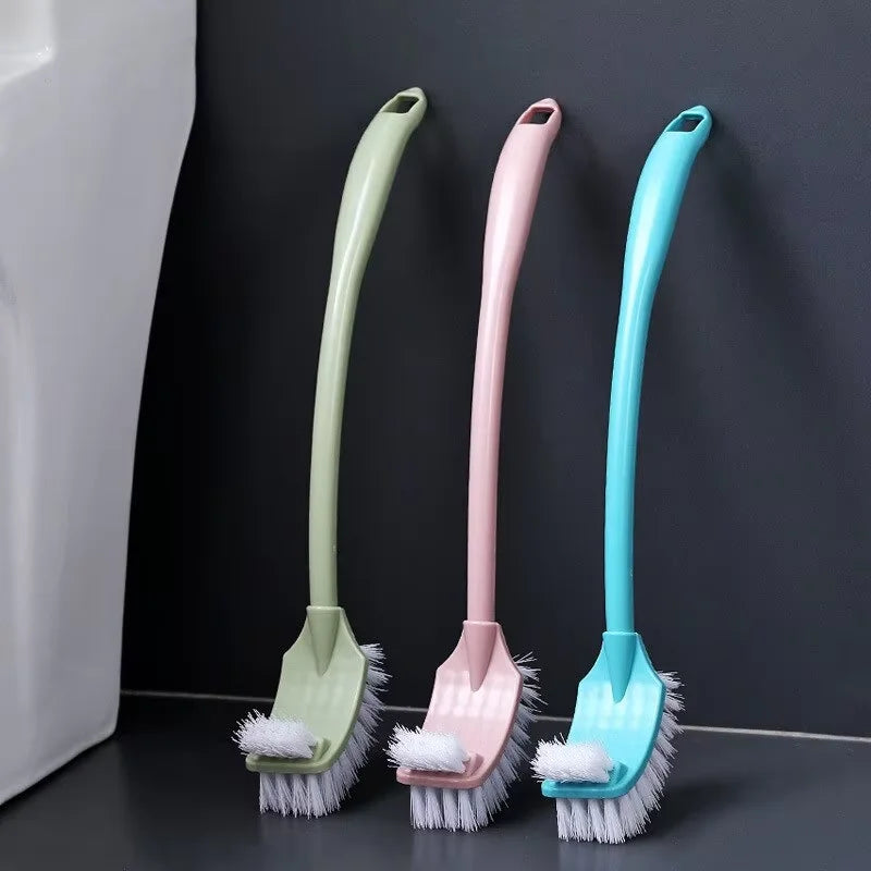 Multi-Function Double-Head Toilet Brush – Soft Hair Long Handle Cleaner
