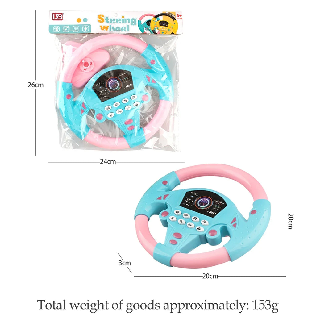 Simulation Steering Wheel Toys Education Music Simulation Car Driving Rotation Vocal Toy Gifts for boys and girls