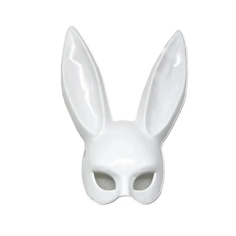 1pcs Black White Rabbit Mask Halloween Party Decoration Party Long Ears Rabbit Bunny Mask Costume Cosplay ﻿