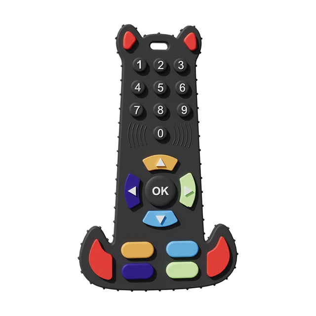 Baby Silicone Teether Toy – BPA-Free Remote Control Shaped Teether for Gum Pain Relief, Sensory & Educational