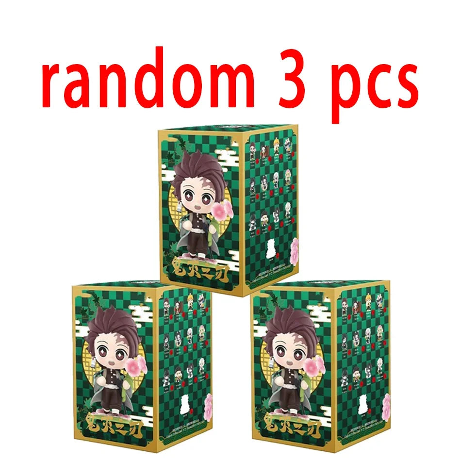 Demon Slayer Tanjiro Kamado Nezuko anime cartoon figure blind box creative personalized statue model ornament surprise gift box