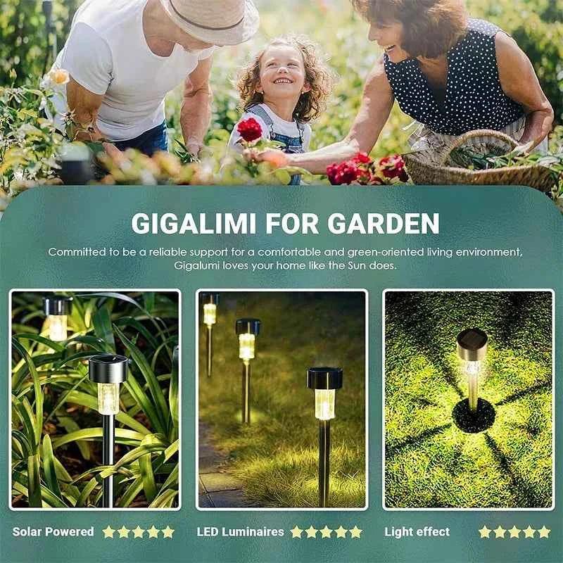 10-Pack Solar Outdoor Lights Garden Lanterns