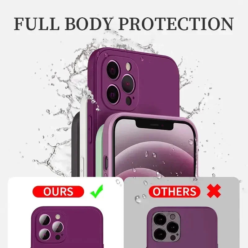 Solid Silicone Phone Case For IPhone 16 & 17