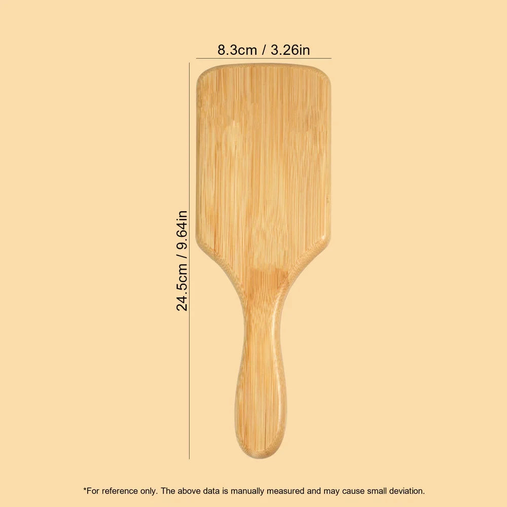 Natural Bamboo Air Cushion Hair Brush with Gift Box - Wooden Massage Comb for Smoothing Detangling Anti-Static Hair Care