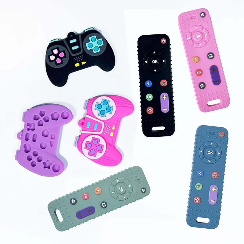 Children’s Silicone Remote Control Teether – Baby Gum Pain Relief, Safe Chew Toy for Infants & Toddlers