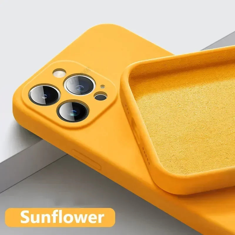 Solid Silicone Phone Case For IPhone 16 & 17