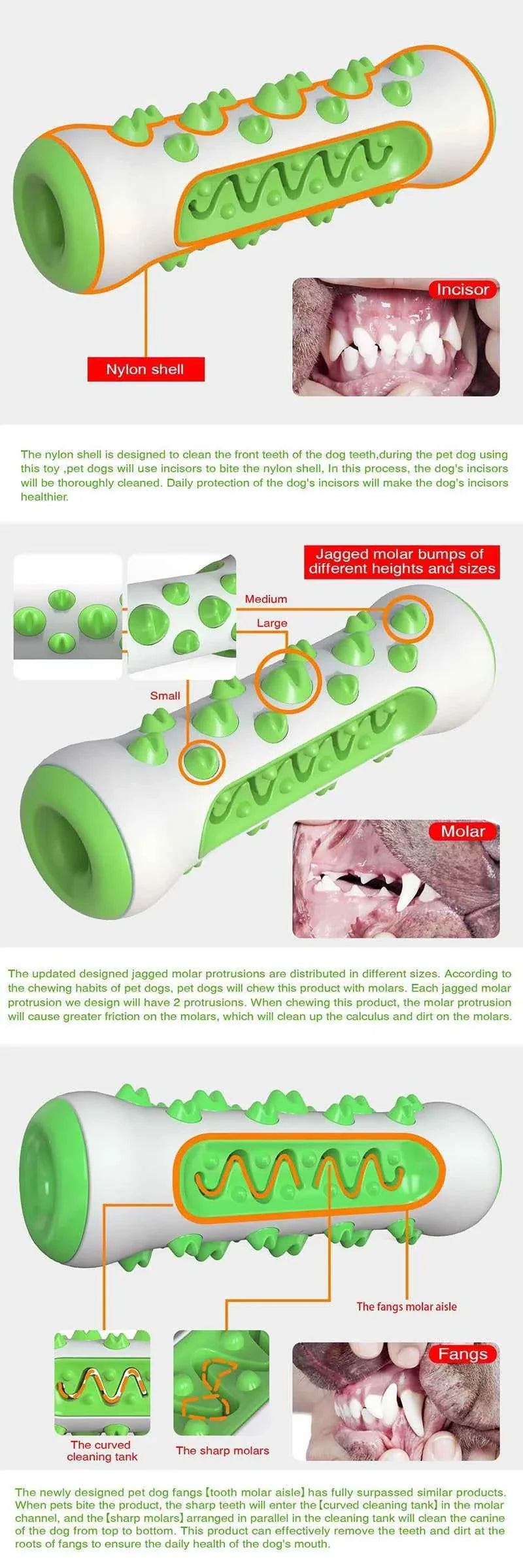 Chew-Resistant Rubber Dog Toy for Dental Health