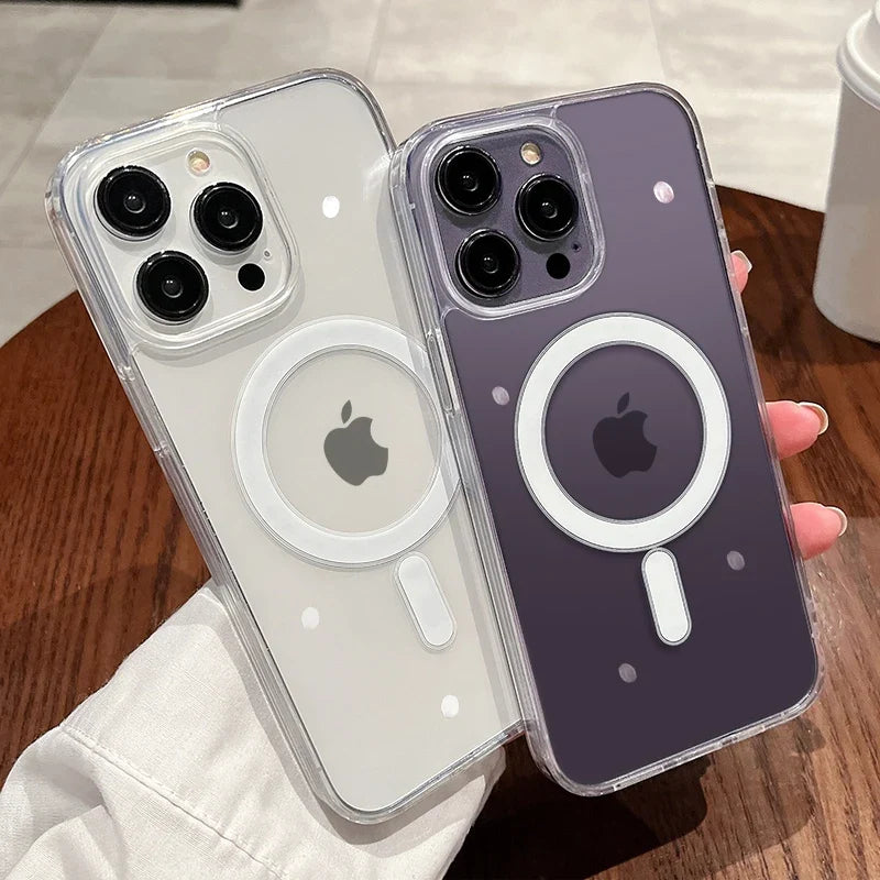 Transparent Wireless Charge Case For iPhone 17
