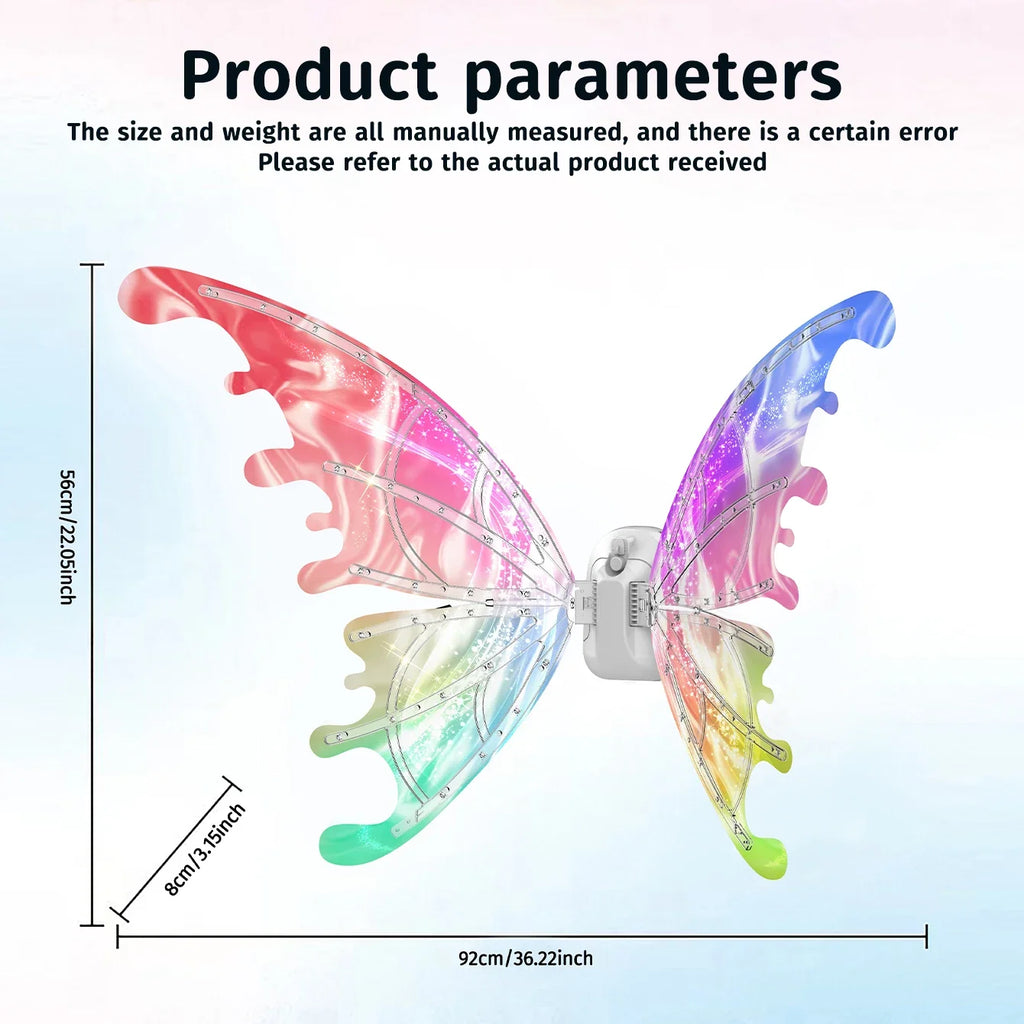 Luminous butterfly electric wings music fairy wings angel props gift