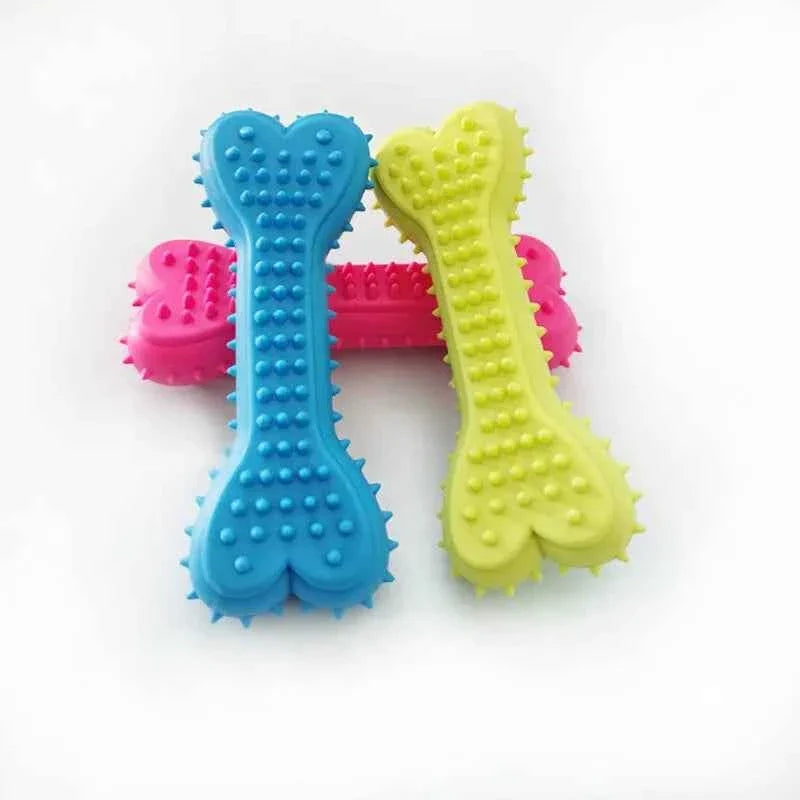 Durable Rubber Bone Chew Toys for Puppies and Teething
