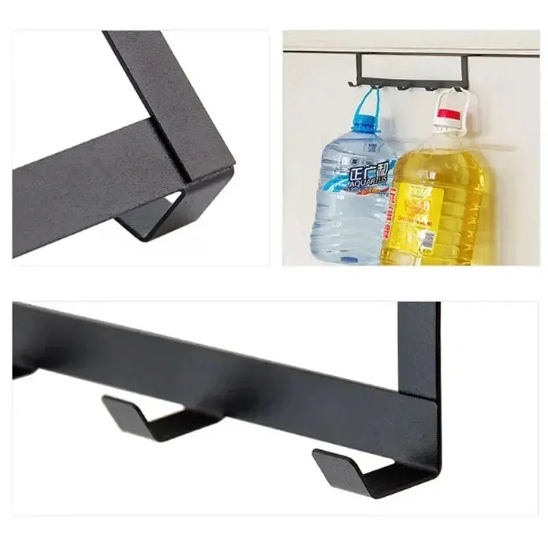 5-Hook Over-the-Door Organizer Rack – Home & Bathroom Hanger for Clothes, Coats, Hats, Towels, Kitchen Accessories