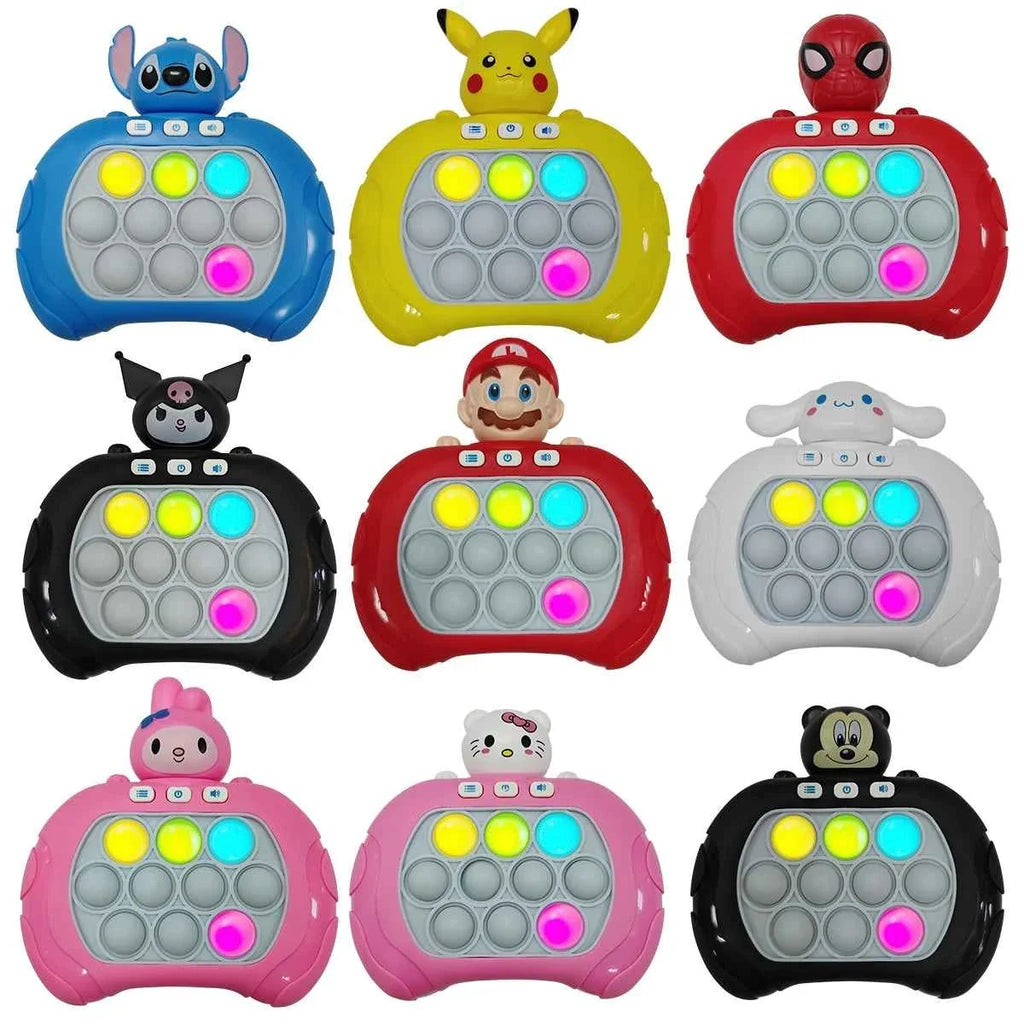 2024 New Quick Push Game Pop Up Fidget Bubble Electronic Pop it Pro Game Light AntiStress Toys For Adult Kids Gift 2024