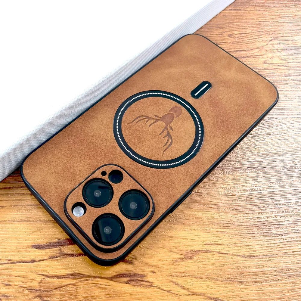 Luxury PU Leather Case For iPhone 16 & 17 (Deer)