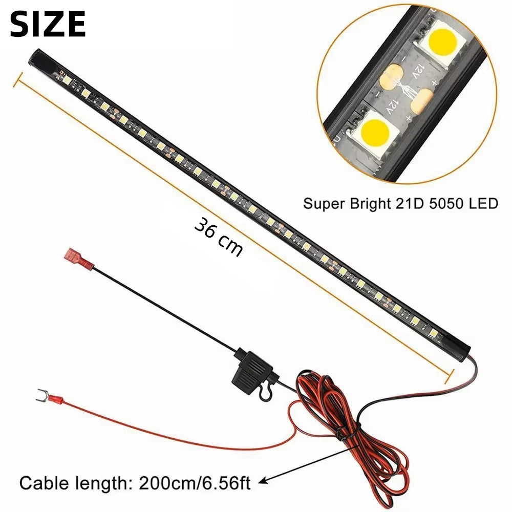 Universal Under Hood Engine Repair White LED Light Bar with Auto On/Off Switch Control Car SUV Pickup Offroad Repair Work Light