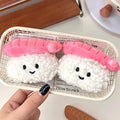 2 Pcs Cute Sushi Plush Keychains – Shrimp, Rice & Vegetable Roll Dolls, Cartoon Backpack Pendants