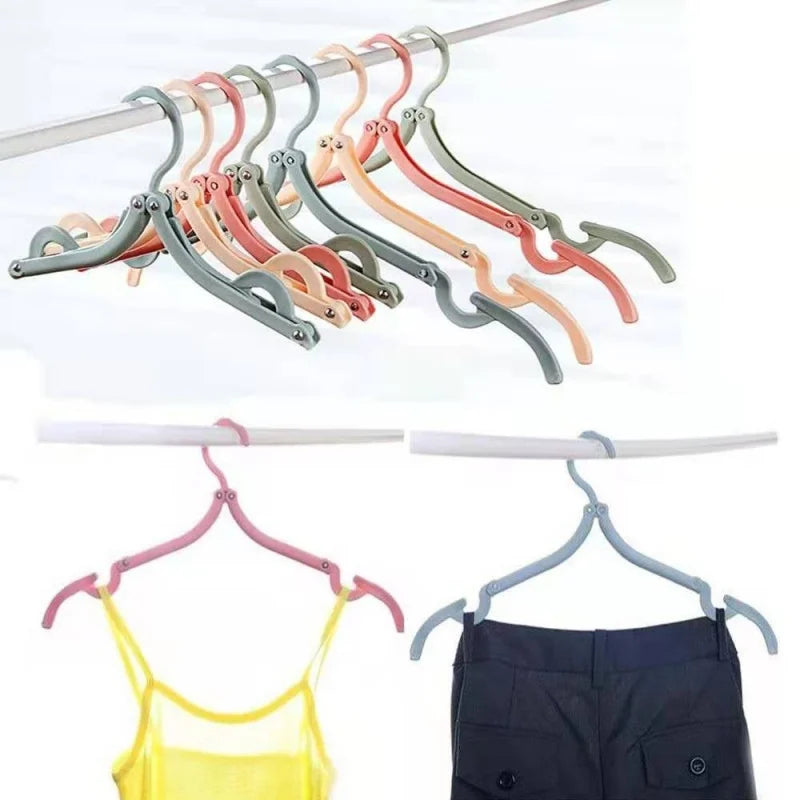 5/10PCS Foldable Portable Clothes Hangers – Travel & Home Storage Rack