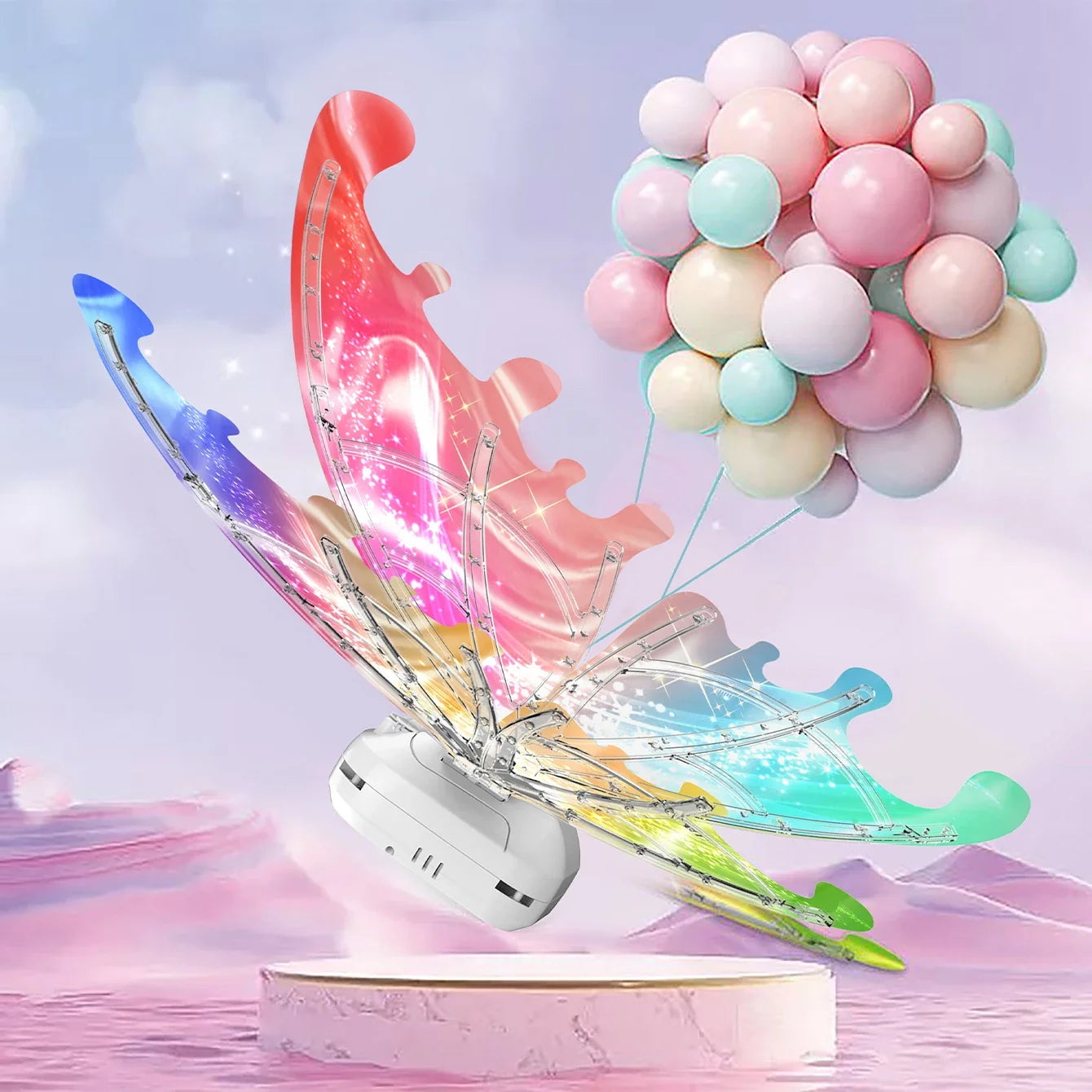 Luminous butterfly electric wings music fairy wings angel props gift