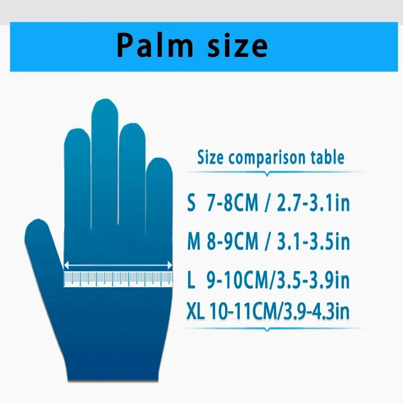 10-100PCS White Nitrile Disposable Gloves – Latex & Powder-Free Household, Cooking, Food-Safe, and Cleaning Work Gloves