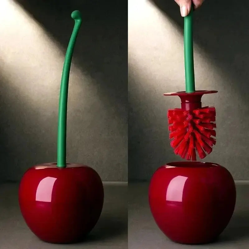 Red Cherry Toilet Brush – Creative Lavatory Holder Bathroom Accessory