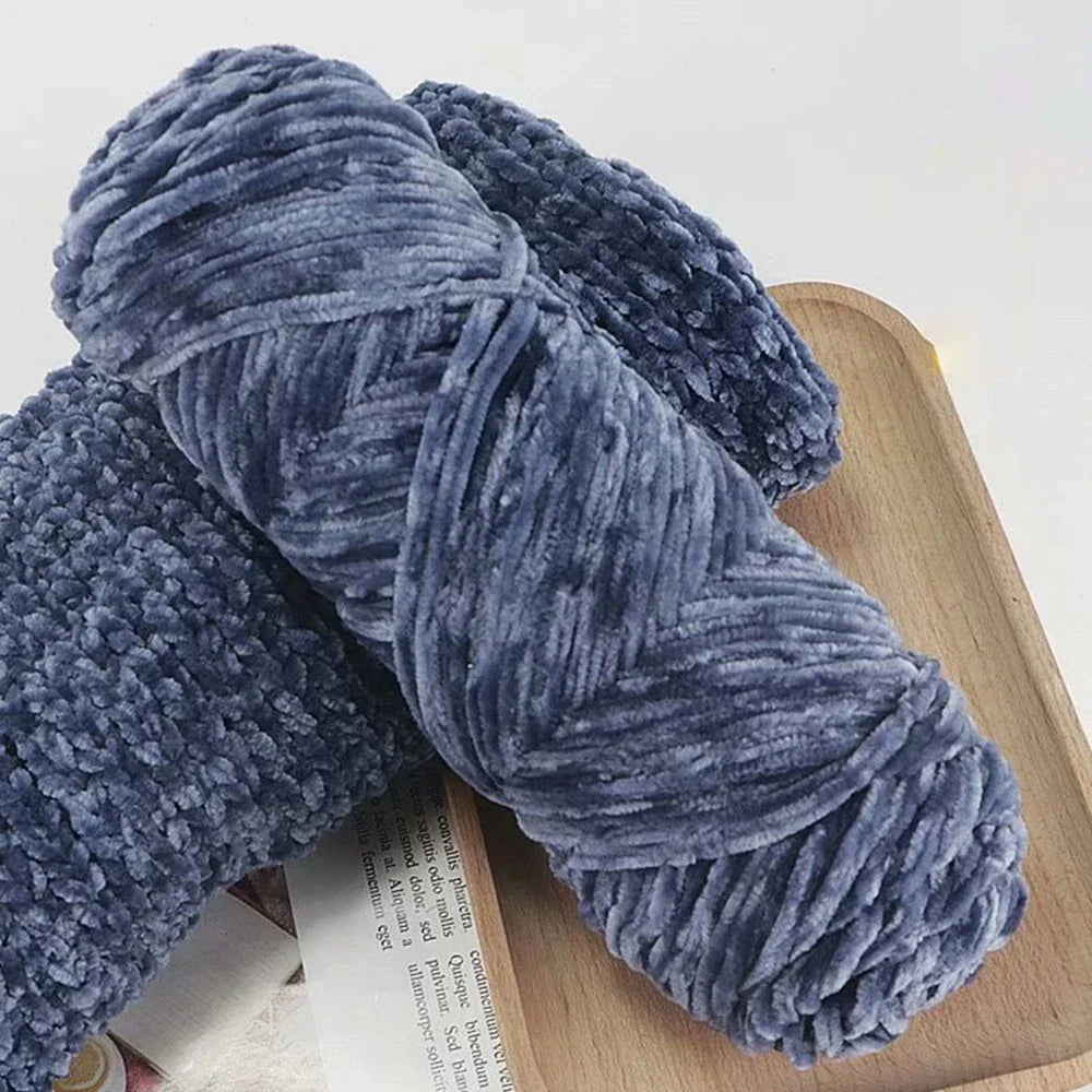 95g Chenille Soft Velvet Yarn Blended Knitting Wool Crochet Handmade Scarf Coat Baby Blanket And Hat