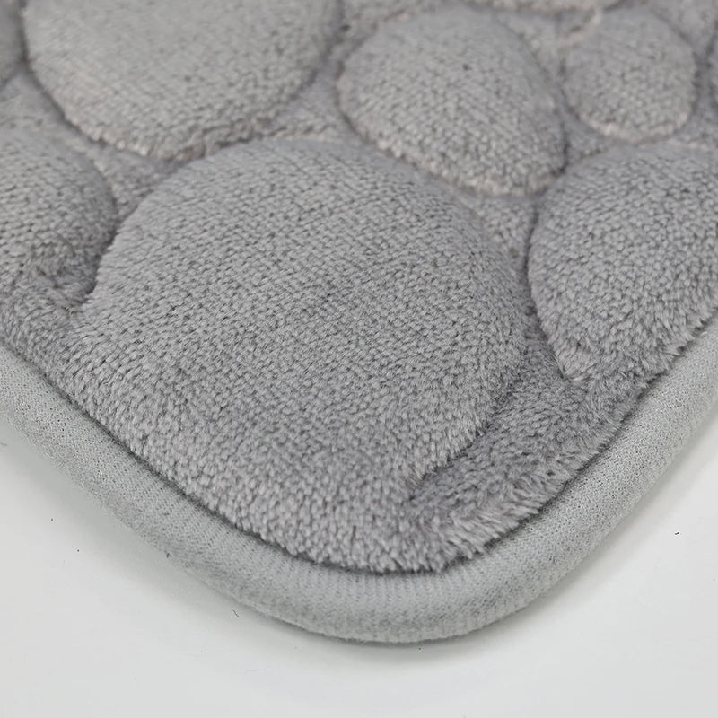 3-Piece Solid Color Bathroom Mat Set – Water-Absorbing & Non-Slip