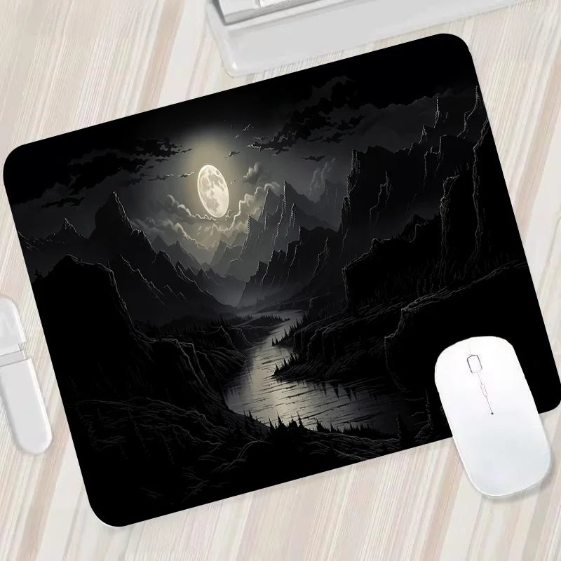 Night Moonlight Large Mouse Pad – Non-Slip Gaming & Office Desk Mat for Laptop, PC, and Esports Players