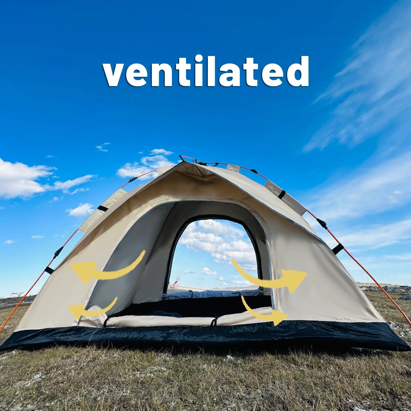 Outdoor Automatic Quick-opening Tent Automatic Rainproof Sunshine-proof Tent Fishing Beach Sunshine Shelter 4 person tents