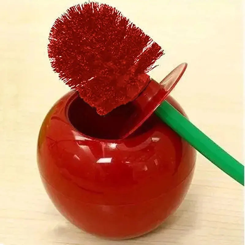 Red Cherry Toilet Brush – Creative Lavatory Holder Bathroom Accessory