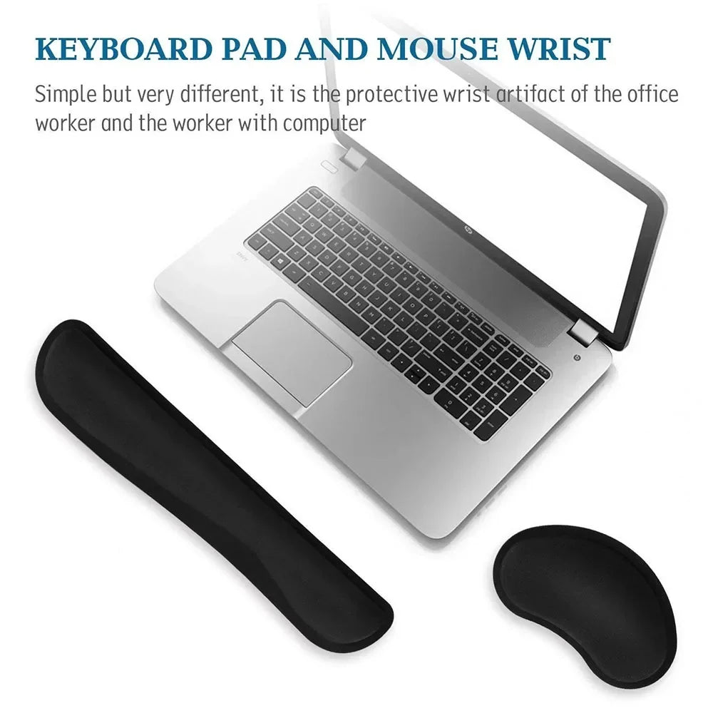 Widen Memory Foam Mouse Pad with Wrist Support – Non-Slip Keyboard & Mouse Rest for Office, PC, Laptop, and Mac