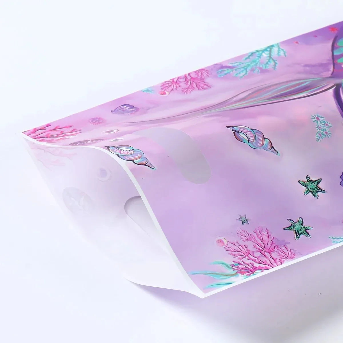 10PCS Little Mermaid Party Candy Bags – Kids Birthday Goodie Bags, Baby Shower & 1st Birthday Gift Bags, Handbag Style Party Supplies