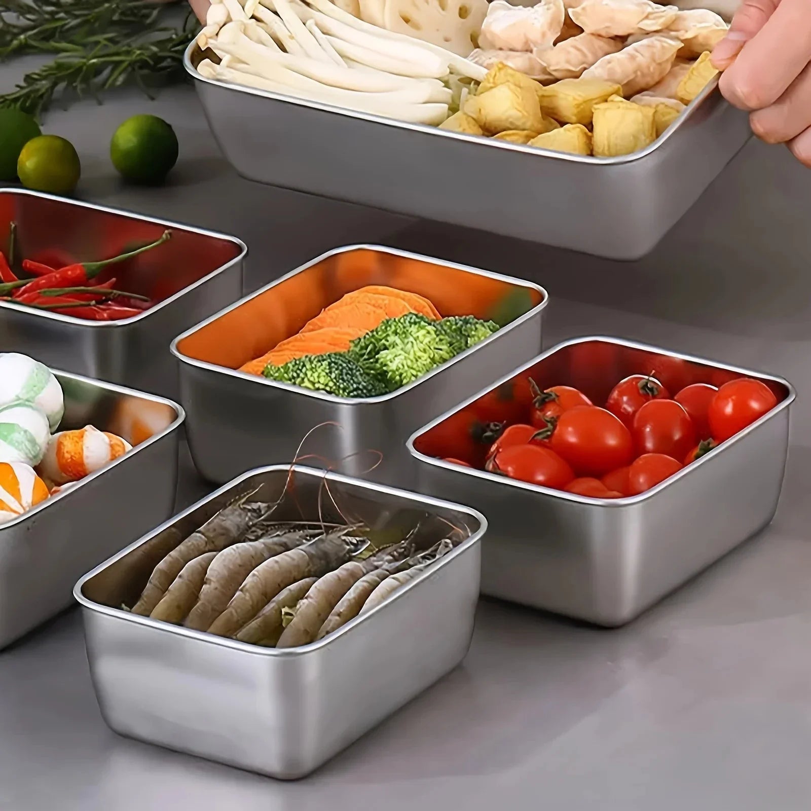 Eco-Friendly Stainless Steel Food Storage Set – Leakproof, Reusable & Perfect for On-the-Go