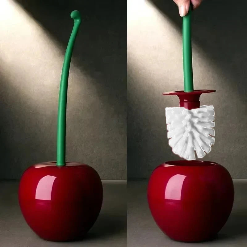 Red Cherry Toilet Brush – Creative Lavatory Holder Bathroom Accessory
