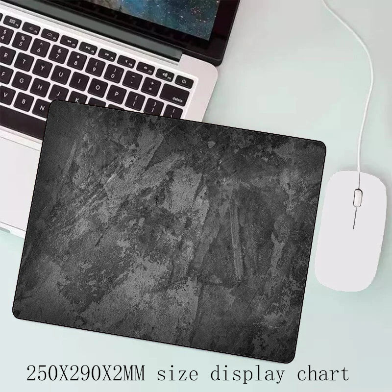 Gray Mouse Pad – Large & Small Overlocked XXL Desktop Keyboard Table Pad, Gaming Desk Mat for PC & Computer Accessories