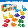 Dinosaur Matching Game – Alphabet & Number Montessori Learning Toy for Kids, Colors, Letters & Numbers Educational Game
