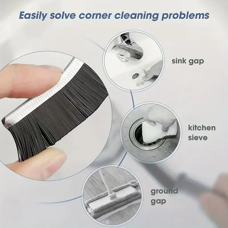 Hard Bristle Crevice Cleaning Brush – Corner, Groove & Window Cleaning Tool for Kitchen, Bathroom, Tiles & Home