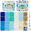 Ocean Summer Friendship Bracelet Making Kit – DIY Clay Beads Set for Jewelry, Bracelets, Necklaces & Earrings