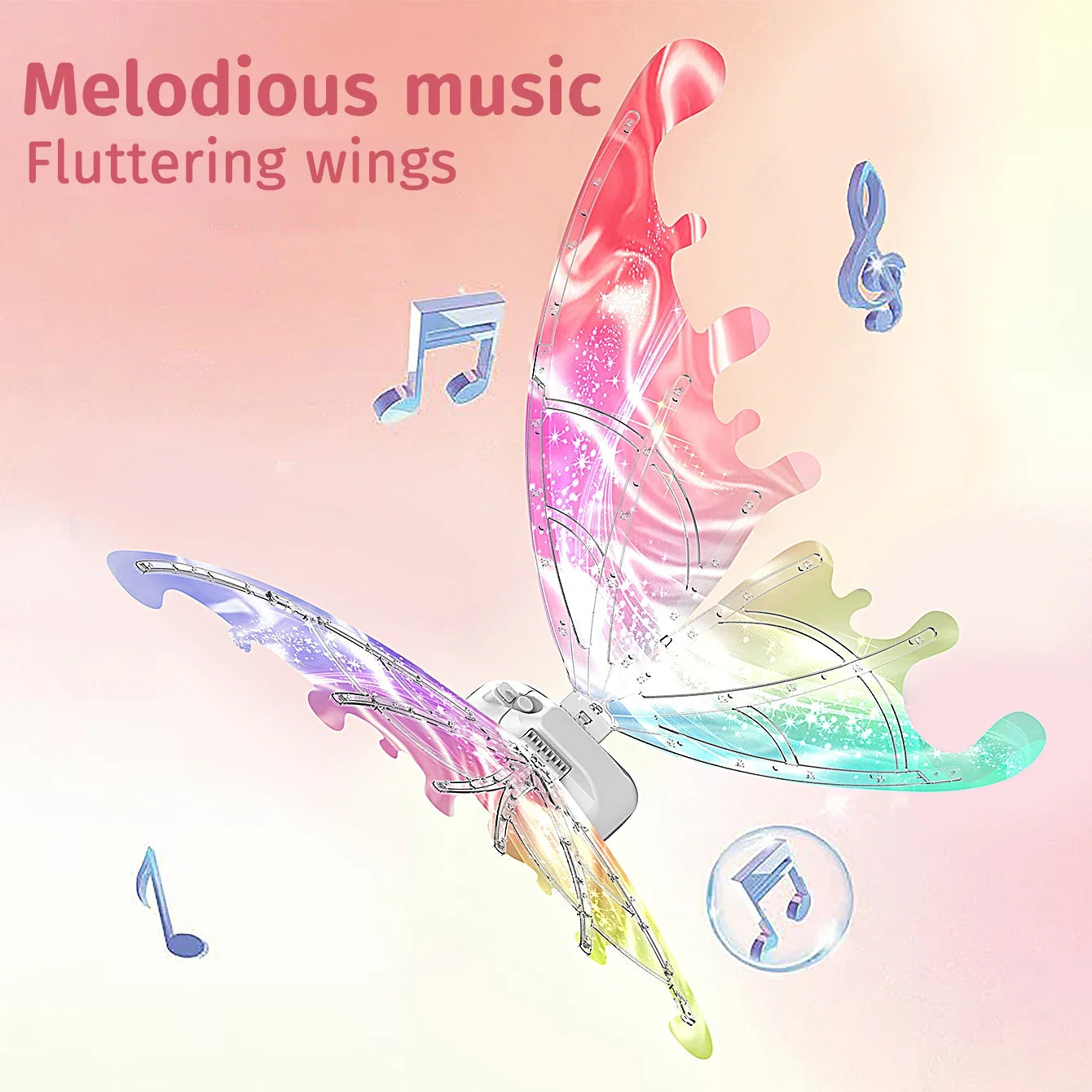 Luminous butterfly electric wings music fairy wings angel props gift