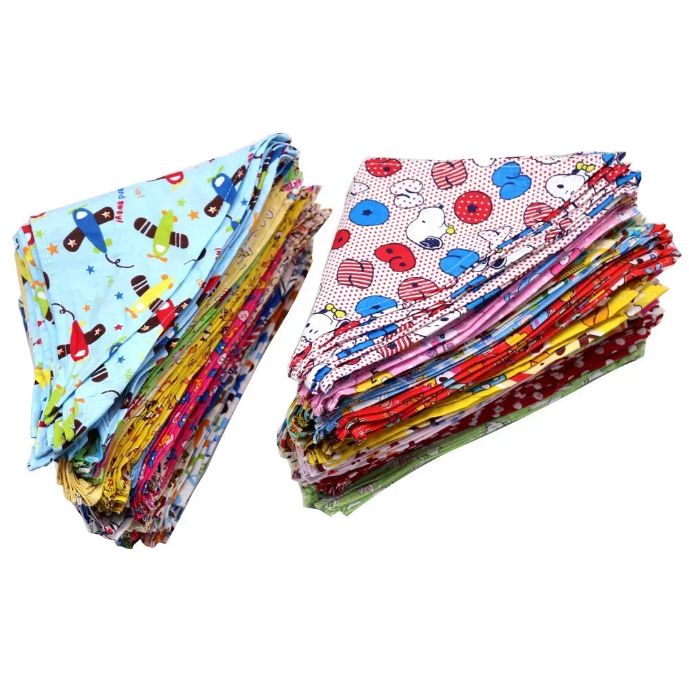 Bulk Dog Bandanas - 50 Colors Cotton Bandanas for Small to Large Dogs