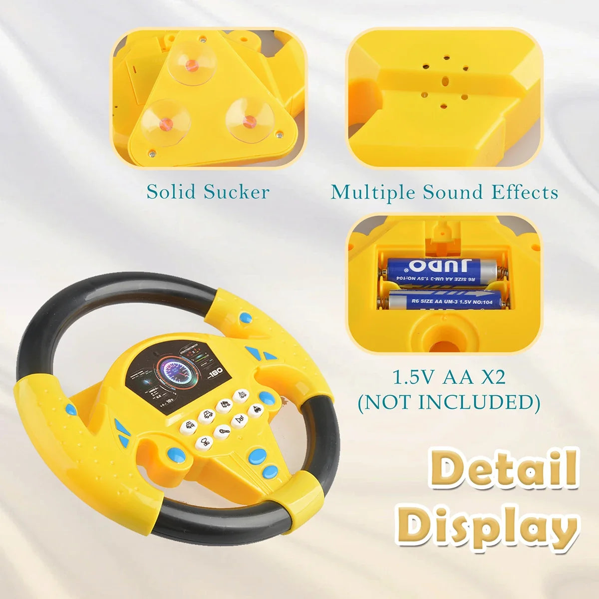 Simulation Steering Wheel Toys Education Music Simulation Car Driving Rotation Vocal Toy Gifts for boys and girls