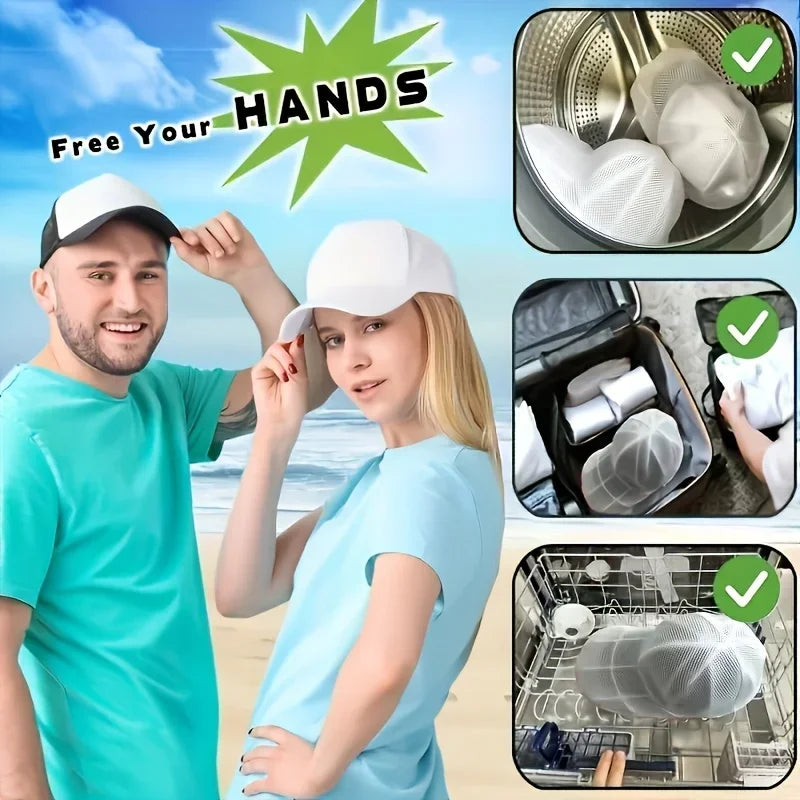 Hat cleaner cage for washing machine, hat cleaner with mesh bag, hat cleaner for baseball cap