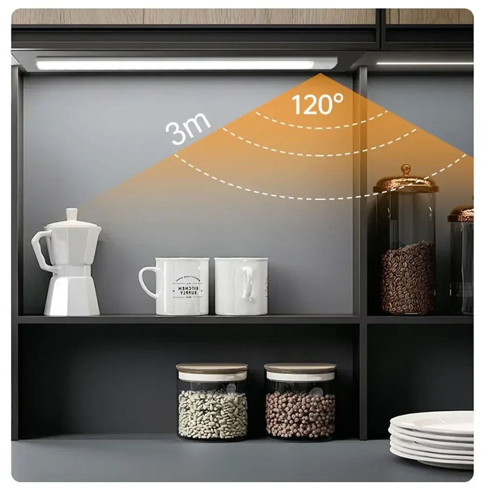 LED Bar Light Motion Sensor USB Rechargeable Led Cabinet Lights for Kitchen Wardrobe Cabinet Lighting 30cm/40cm/50cm Night Light