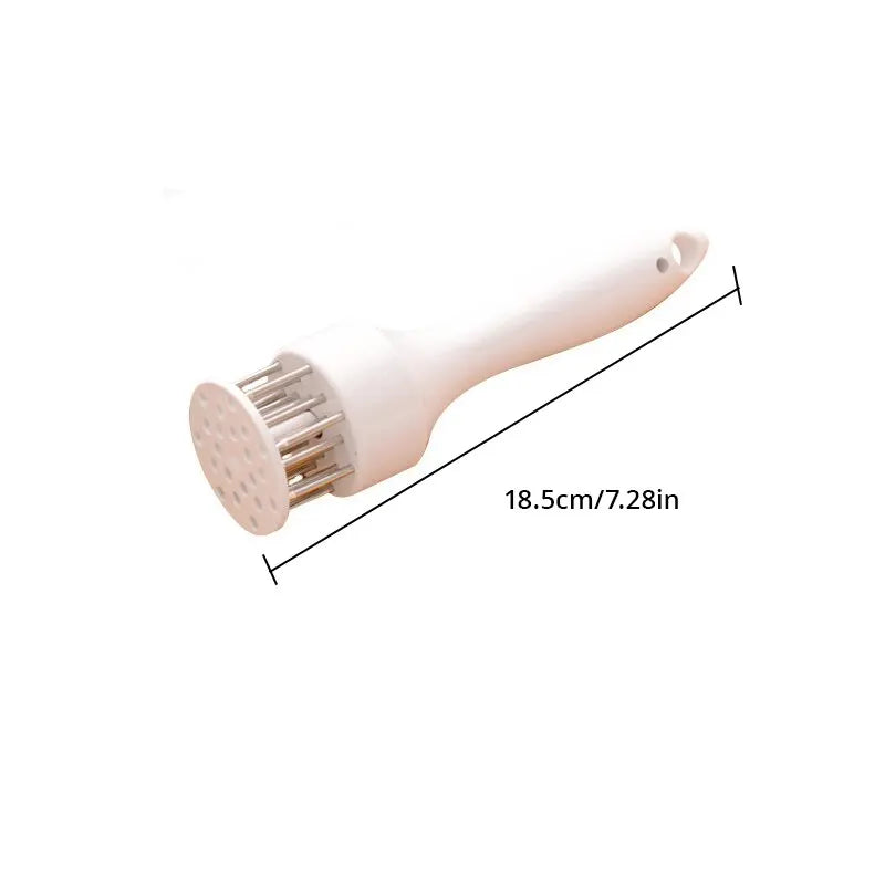 1Pc White Handheld Use Household Tender Meat Needle with Broken Tendons Pork Chop Chicken Chop Chicken Wings Meat Needle Hammer